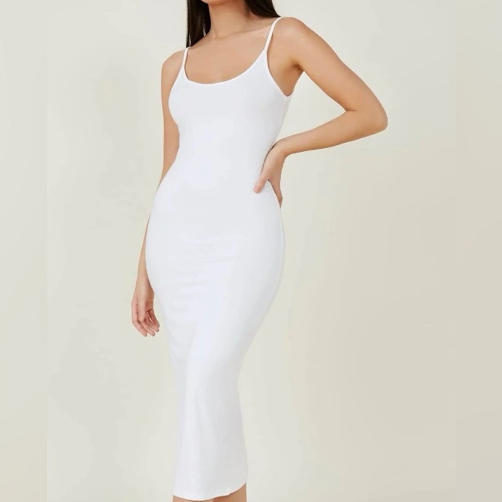 White body con dress